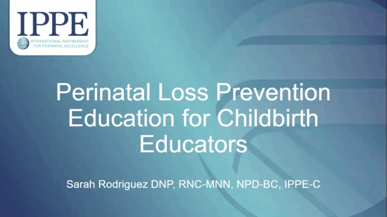 Perinatal Loss Prevention for Childbirth Educators