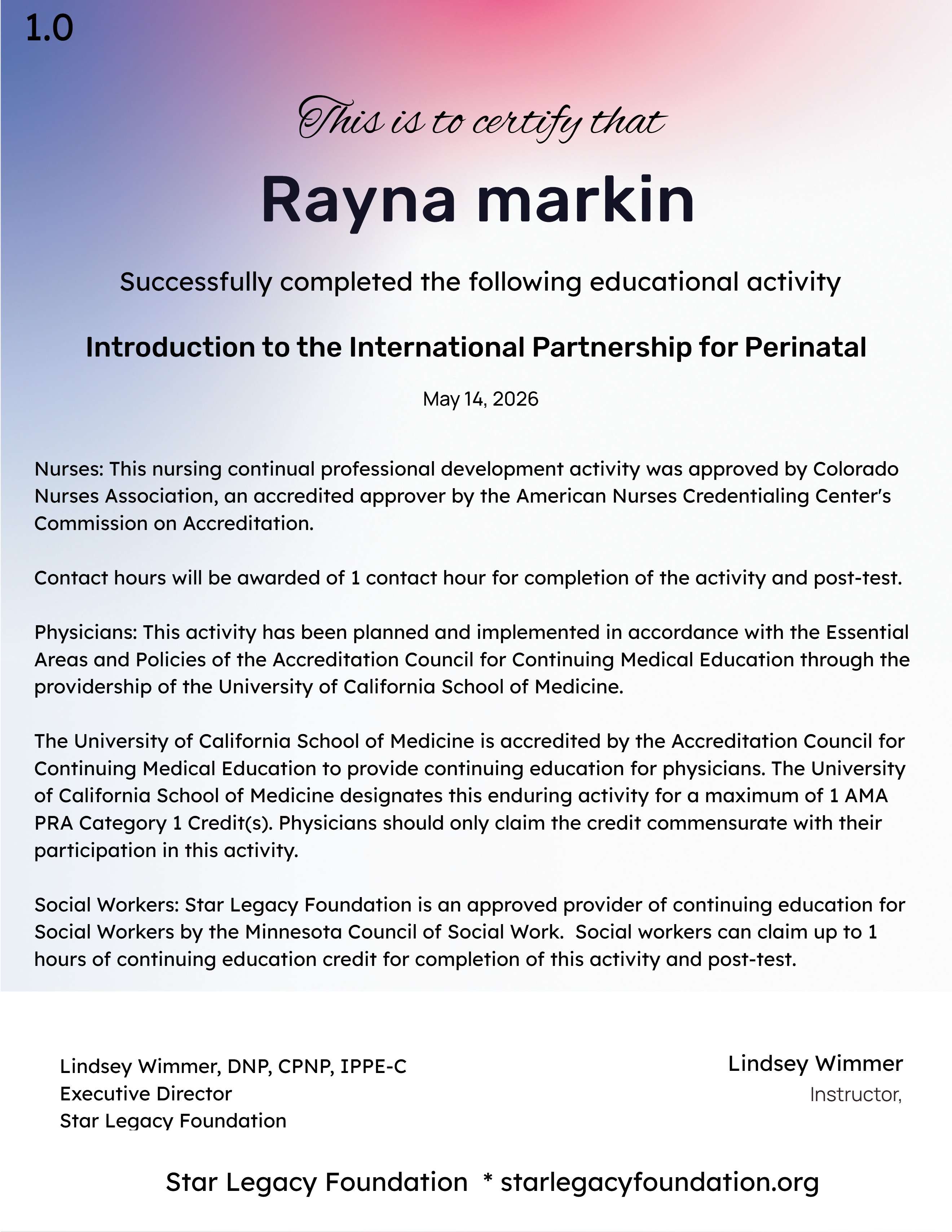 Introduction to the International Partnership for Perinatal Excellence